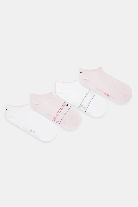 Ponožky Tommy Hilfiger 4-pack dámské, růžová barva, 701235889