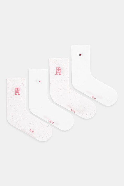 Ponožky Tommy Hilfiger 4-pack dámské, růžová barva, 701235892