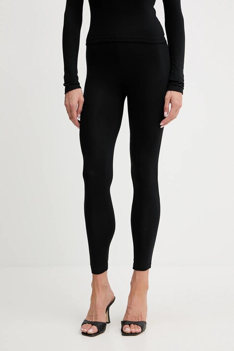La Mania pantaloni culoarea negru, uni, TONIC.LEGGINSY