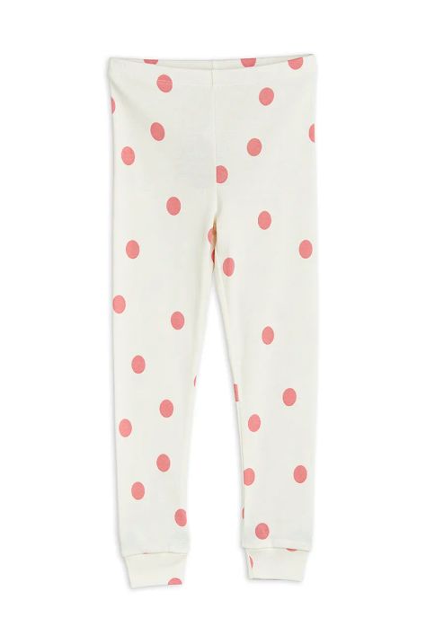 Mini Rodini leggins din bumbac pentru copii Dashing dog culoarea alb, modelator, 1100013610