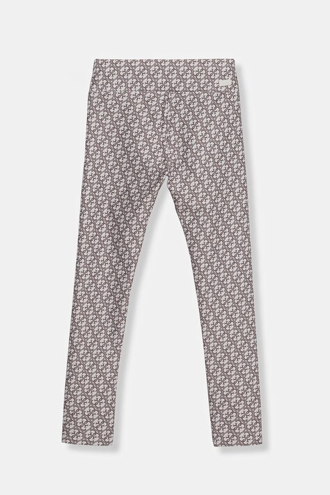 Guess legginsy dziecięce kolor beżowy wzorzyste J5RB03 MC01P