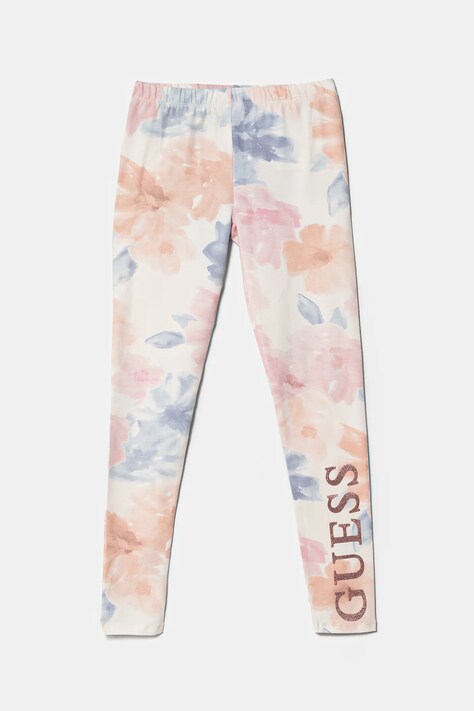 Dětské legíny Guess modrá barva, vzorované, J5RB06 J1314