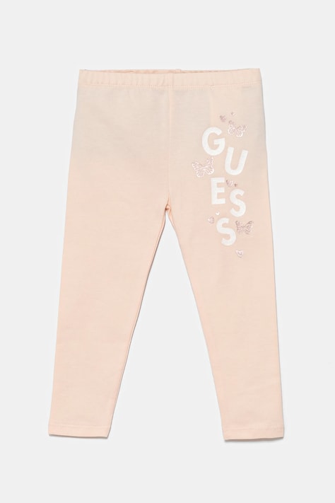 Dětské legíny Guess oranžová barva, s potiskem, K5RB02 J1314