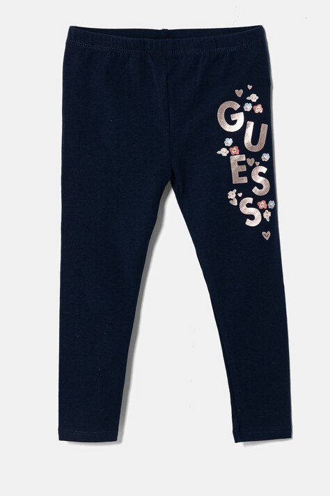 Guess leggins copii culoarea albastru marin, cu imprimeu, K5RB02 J1314