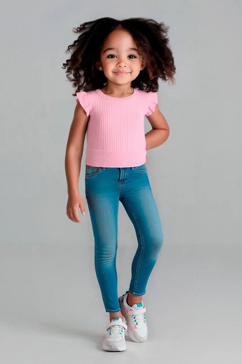 Dětské legíny Mayoral modrá barva, hladké, 548