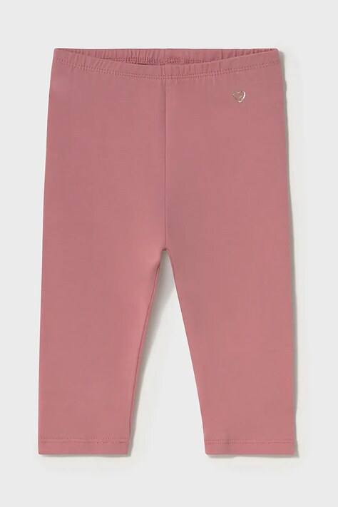 Mayoral leggins din bumbac pentru bebeluși culoarea roz, neted, 703