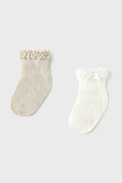 Dětské ponožky Mayoral 2-pack béžová barva, 10872