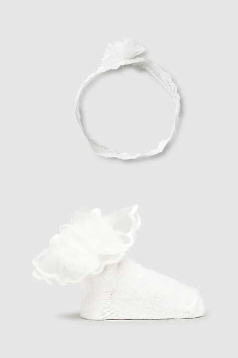Mayoral Newborn sosete bebe culoarea alb, 9869