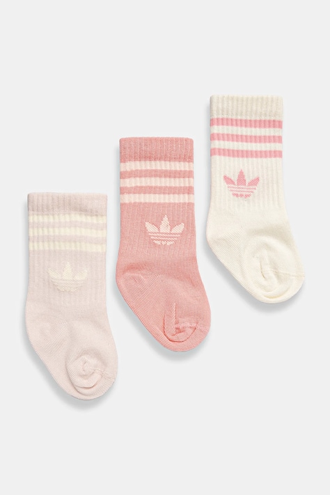 Детские носки adidas Originals 3 шт цвет бежевый JJ1990