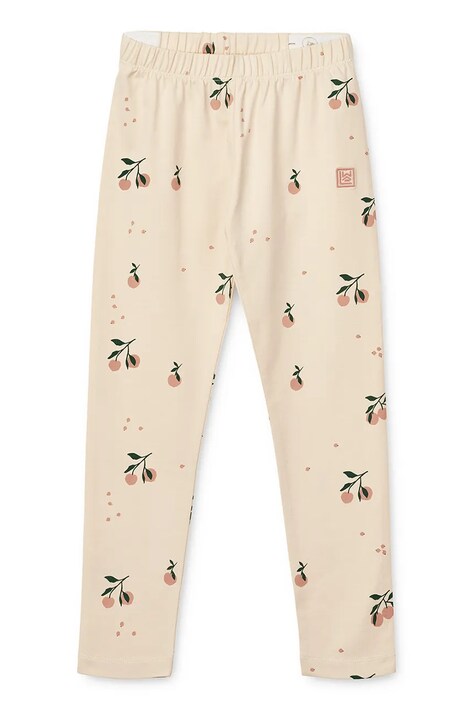 Dětské bavlněné legíny Liewood Marie Printed Leggings béžová barva, LW19959