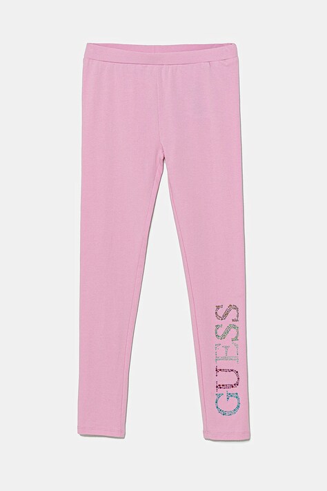 Dětské legíny Guess růžová barva, s aplikací, J4GB10 J1314
