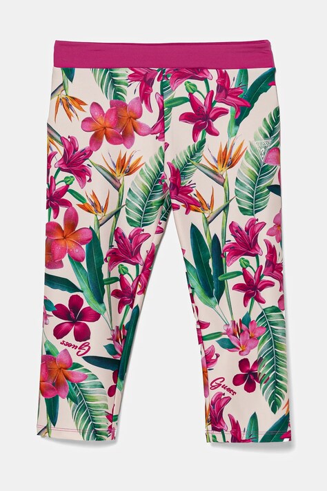 Dětské legíny Guess růžová barva, vzorované, J5GB07 MC01P