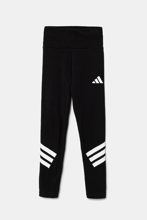 Dětské legíny adidas černá barva, s potiskem, JC7567