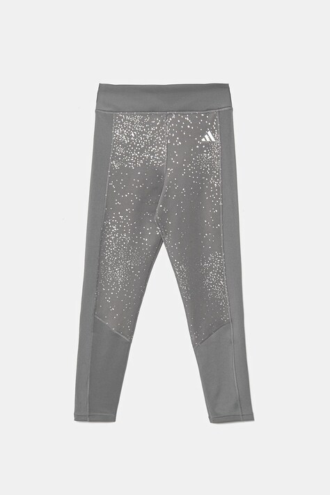 Dětské legíny adidas šedá barva, s potiskem, JC7439