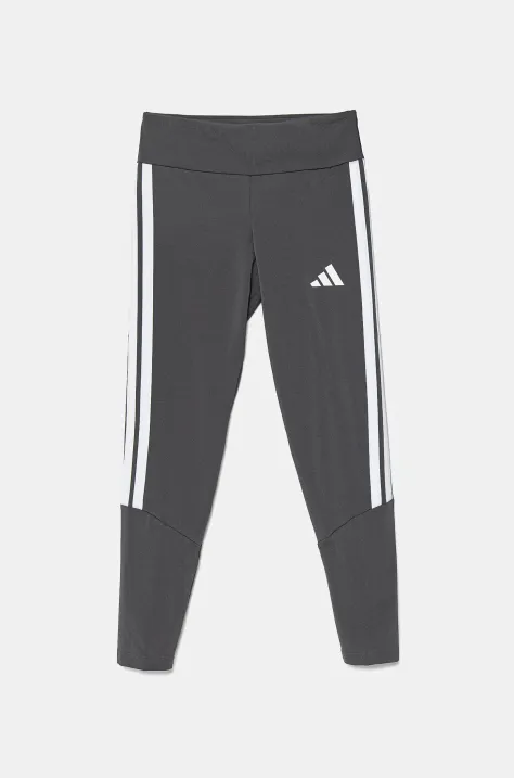 adidas legginsy dziecięce kolor szary z aplikacją JJ1047