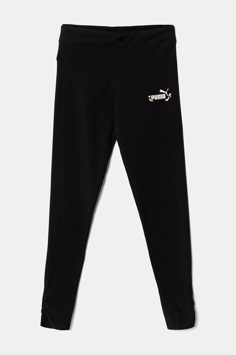 Dětské legíny Puma FLAMING LOVE Leggings černá barva, s potiskem, 685110