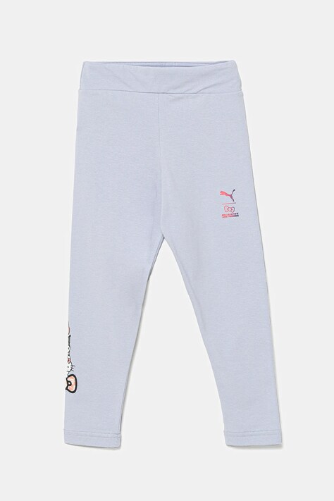 Dětské legíny Puma HELLO KITTY & FRIENDS High Waist Leggings modrá barva, s potiskem, 630064