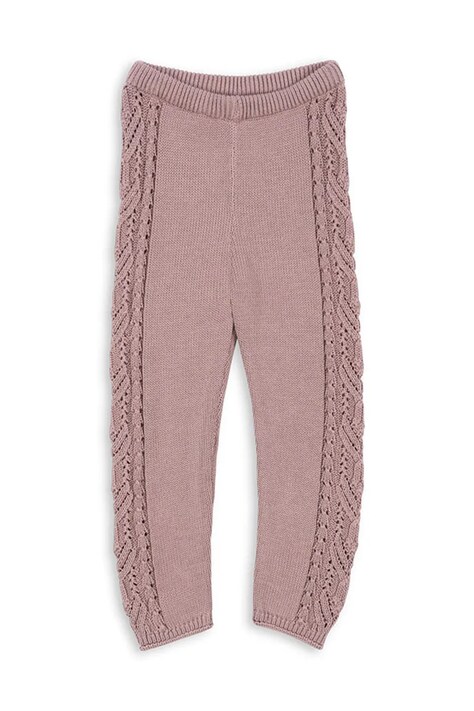 Konges Sløjd leggins copii CABBY PANTS GOTS GOTS culoarea roz, uni, KS102416