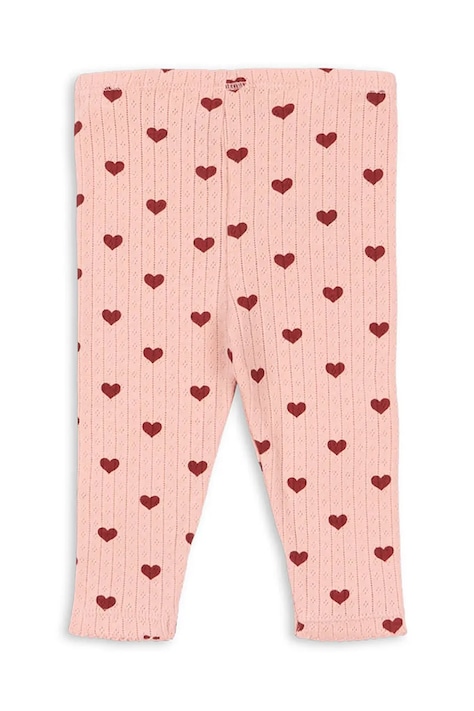 Детски памучен клин Konges Sløjd MINNIE PANTS GOTS в розово с десен KS102584