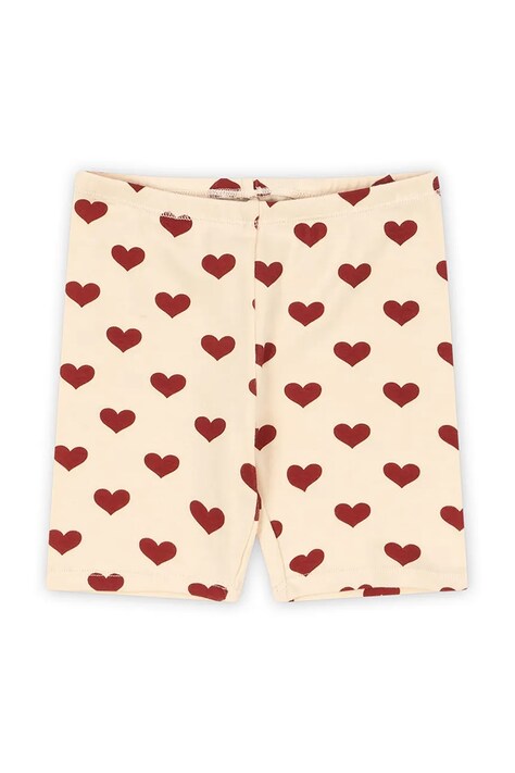 Konges Sløjd pantaloni scurți din bumbac pentru copii CLASSIC SHORT LEGGING GOTS culoarea bej, modelator, KS102547