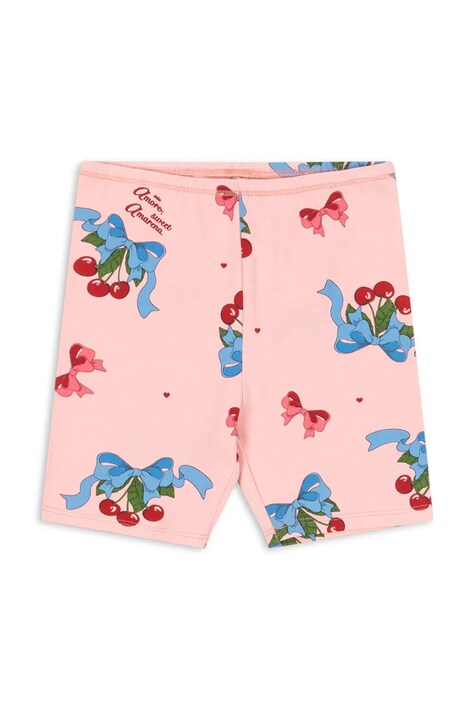 Konges Sløjd pantaloni BASIC SHORT LEGGINGS GOTS culoarea roz, KS103203