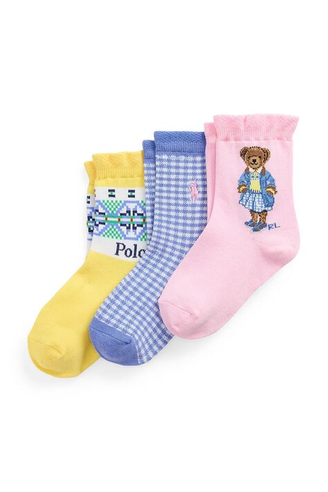 Детские носки Polo Ralph Lauren 3 шт цвет жёлтый 446969099001