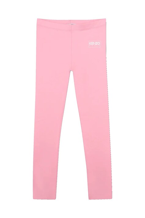 Dětské legíny Kenzo Kids růžová barva, hladké, K61003