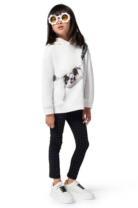 Dětské legíny Marc Jacobs černá barva, s aplikací, W60473