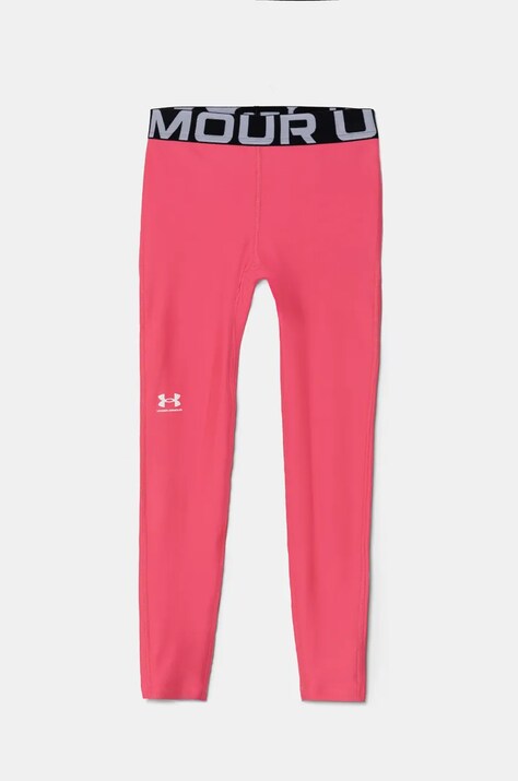 Dětské legíny Under Armour HG Legging růžová barva, hladké, 1390069