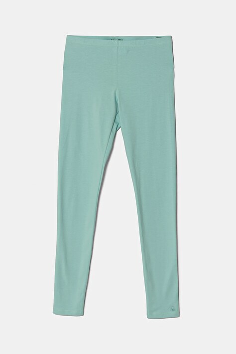 Dětské legíny United Colors of Benetton tyrkysová barva, hladké, 3MT1CF02G