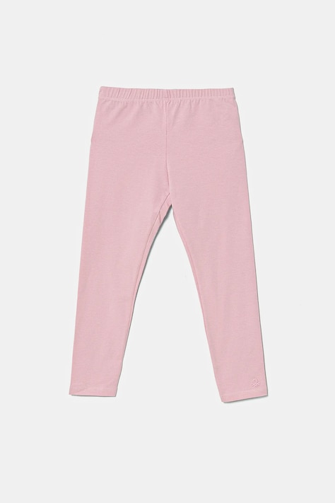 United Colors of Benetton leggins copii culoarea roz, neted, 3MT1GF01L