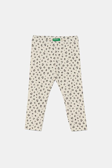 Детские леггинсы United Colors of Benetton цвет белый с узором 3SDSGF04U
