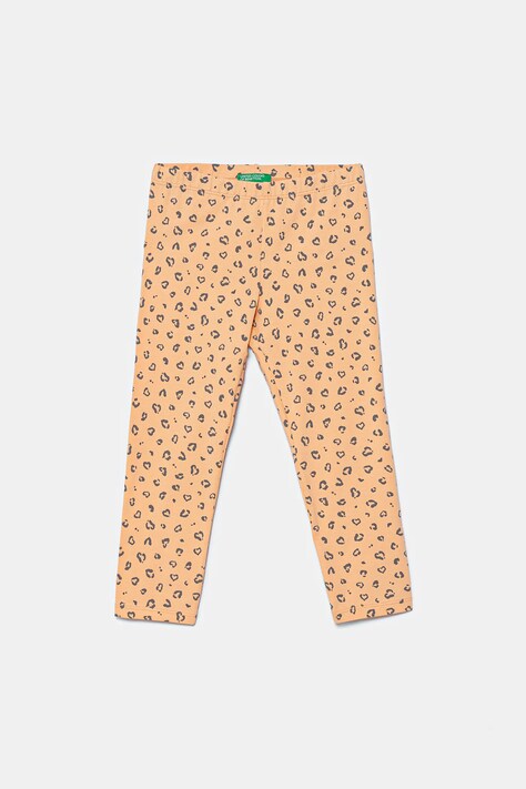 Детские леггинсы United Colors of Benetton цвет оранжевый с узором 3SDSGF04U
