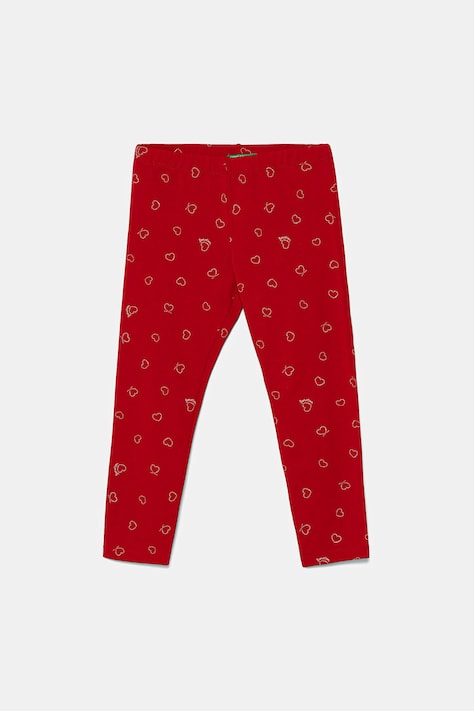 Детские леггинсы United Colors of Benetton цвет красный с узором 3SDSGF04U