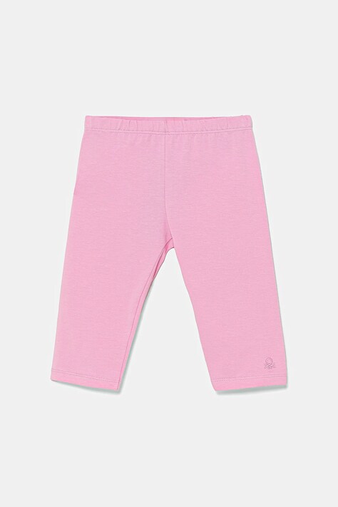 Детские леггинсы United Colors of Benetton цвет розовый однотонная 3MT1GF01M