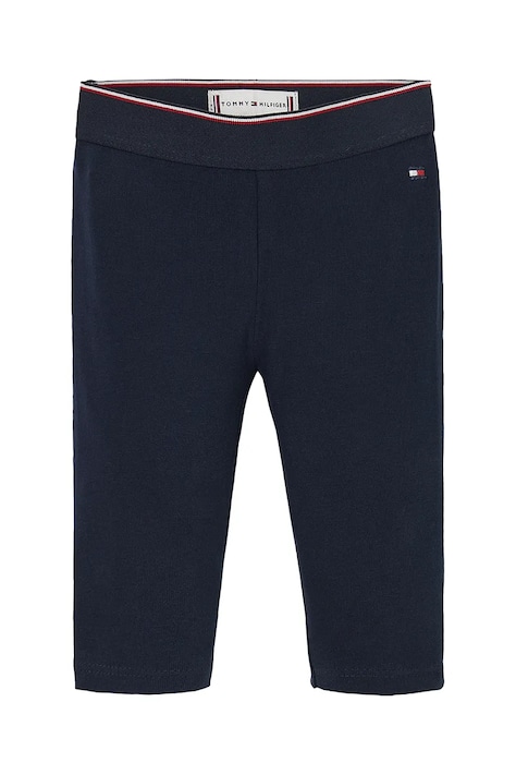 Kojenecké legíny Tommy Hilfiger tmavomodrá barva, hladké, KN0KN01955