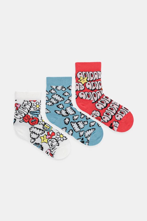 Дитячі шкарпетки adidas Performance 3-pack колір червоний JH3421