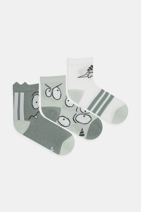 Детские носки adidas Performance 3 шт цвет зелёный JD1325