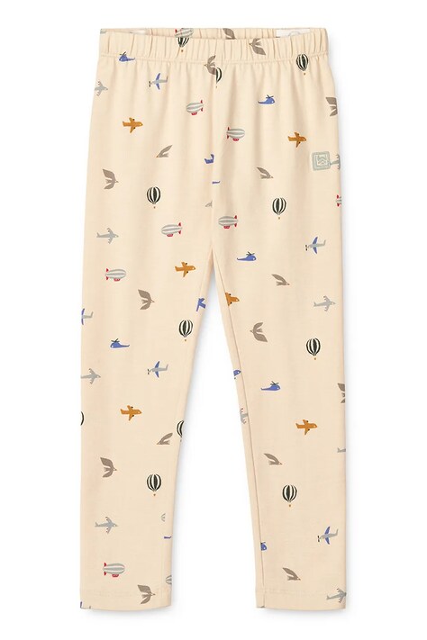 Liewood leggins din bumbac pentru copii Marie Printed Leggings culoarea bej, cu imprimeu, LW19959