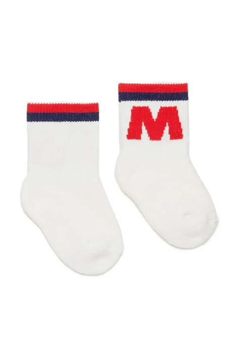 Otroške nogavice Marni MZ35B SOCKS bela barva, M01468