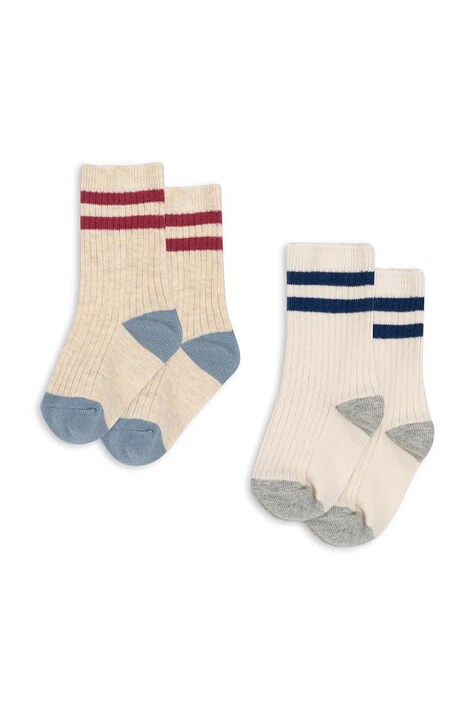 Детские носки Konges Sløjd 2 PACK RIB SOCKS 2 шт цвет бежевый KS103291