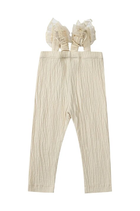 Donsje leggins bebe Nanise Leggings culoarea bej, neted, 3037400