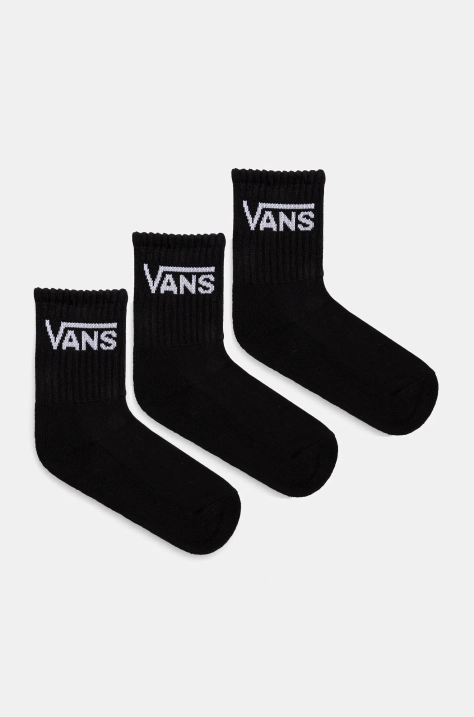 Vans zokni CLASSIC CREW 3 pár fekete, VN000GNKBLK1