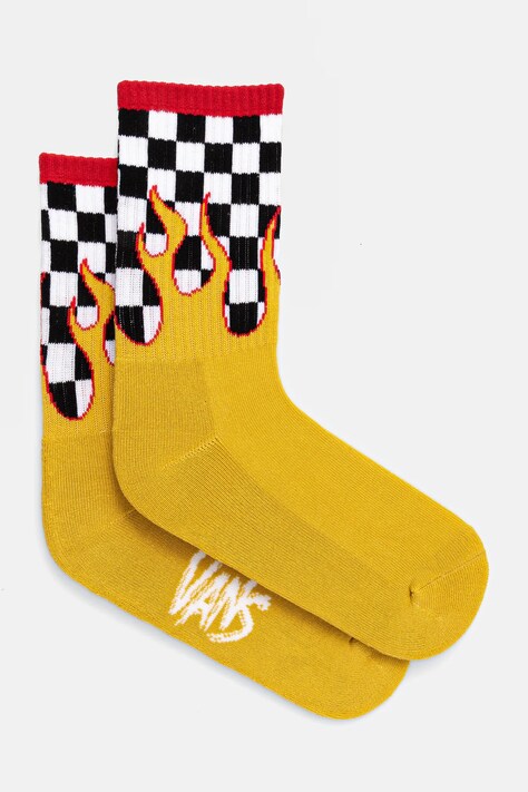 Vans sosete Road Stop Crew culoarea galben, VN000MNEZX71