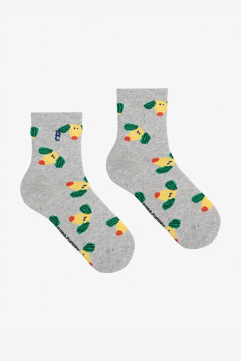 Dětské ponožky Bobo Choses Happy Dog šedá barva, 125AI010