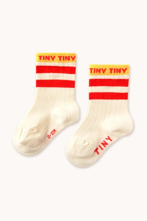 Dětské ponožky Tinycottons TINY MEDIUM HEIGHT SOCKS béžová barva, SS25-456