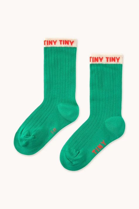 Детские носки Tinycottons TINY MEDIUM SOCKS цвет зелёный SS25-443