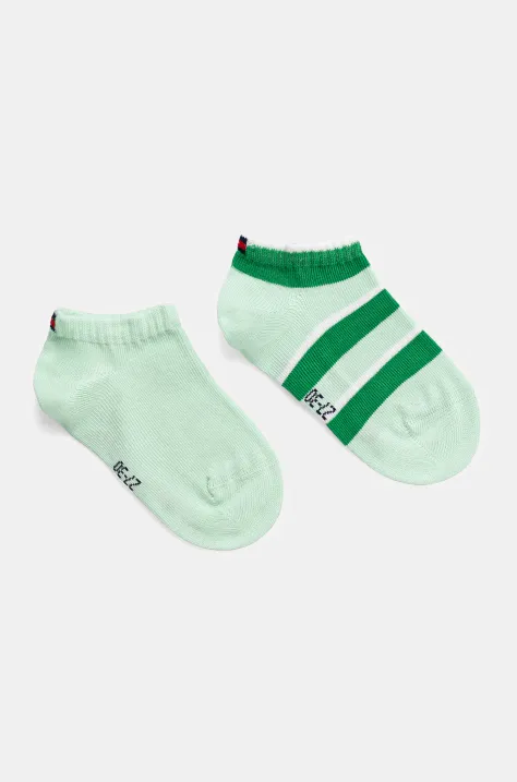 Tommy Hilfiger calzini per bambini pacco da 2 colore verde 701232716