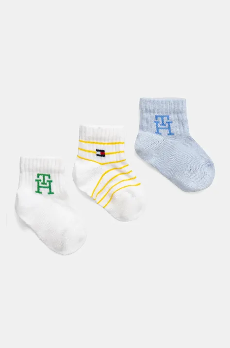 Kojenecké ponožky Tommy Hilfiger 3-pack modrá barva, 701232851