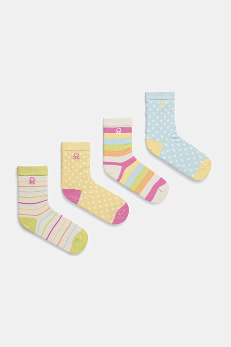 United Colors of Benetton sosete copii 4-pack culoarea galben, 6AO307048